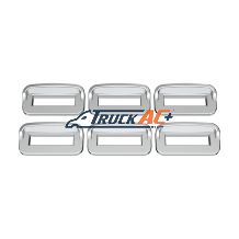 Chrome Plastic Toggle Switch Label Cover With Visor For 2002+ Peterbilt (Card Of 6) - United Pacific 40960