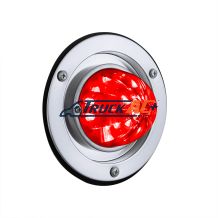 17 LED Dual Function Watermelon Light Sleeper Bunk Kit With 304 Stainless Steel Bezel-Red LED/Red Lens - United Pacific 35337