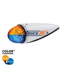 17 LED Watermelon Double Fury Light Torpedo Cab Light - Amber & Blue LED/Clear Lens - United Pacific 35964