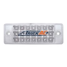 21 LED Reflector Rectangular Light (Clearance/Marker) - Red LED/Clear Lens - United Pacific 38297