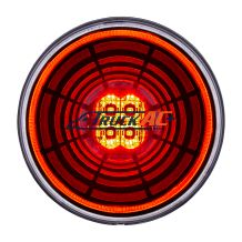 13 LED 4" Round Abyss Light (Stop, Turn & Tail) - Red LED/Clear Lens - United Pacific 36566