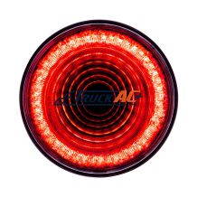 24 LED 4" Round Mirage Light (Stop, Turn & Tail) - Red LED/Red Lens - United Pacific 36652