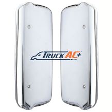 22-61710-000, 22-61710-001 Chrome Mirror Cover Set For Freightliner Century (2005-2010) & Columbia (2005-2020) - United Pacific 42060