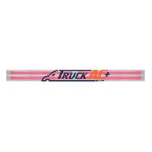 Chrome Top Mud Flap Plate With Four 24 LED 12" GloLight Bars - Red LED/Clear Lens (Each) - United Pacific 63815