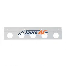 Stainless Top Mud Flap Plate - Five 2" Light Cutout - United Pacific 21397