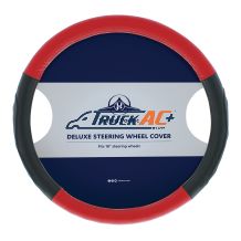 18" Carbon Fiber Pattern Steering Wheel Cover - Red Stitching - United Pacific 70409