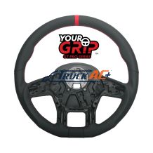 18" YourGrip GT PRO Leather Steering Wheel For 2012-2021 Peterbilt 579 & 2013-2021 Kenworth T680-Black - United Pacific 88371