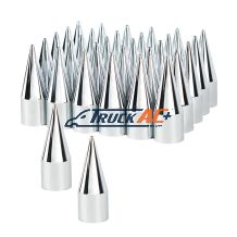 Chrome Spike Hubcap Nut Cover For 1999-2018 Chevy & GMC 2500 & 3500 - Push-on (Color Box of 32) - United Pacific 10351CB