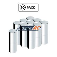 33mm X 6-1/2" Chrome Plastic Tall Cylinder Nut Cover - Thread-On (10 Pcs) - United Pacific 10370