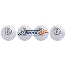 Chrome Large "8" Ball Valve Caps (4-Pack) - United Pacific 69978