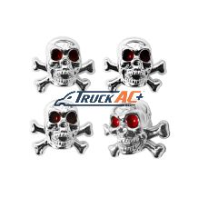 Chrome Skull Valve Caps (Set of 4) - United Pacific 70004