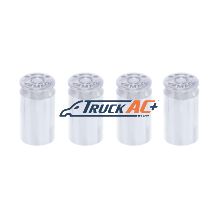 Chrome Bullet Casing Valve Caps (4-Pack) - United Pacific 70066