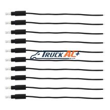 6" Single Lead Wire With .180 Bullet Termination & Stripped End - Black (10 Pcs) - United Pacific 34213P10