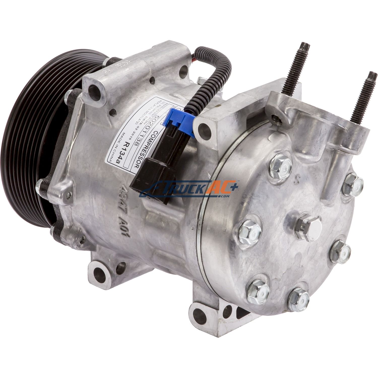 Sanden Style A/C Compressor - Sanden 4720, Truck Air 03-3813, MEI