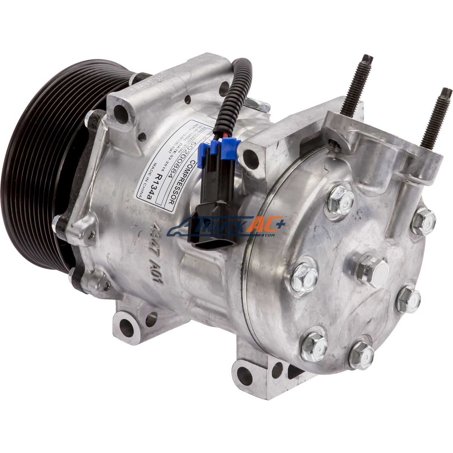 Sanden Style A/C Compressor - Sanden 4347, Truck Air 03-0805, MEI 5401