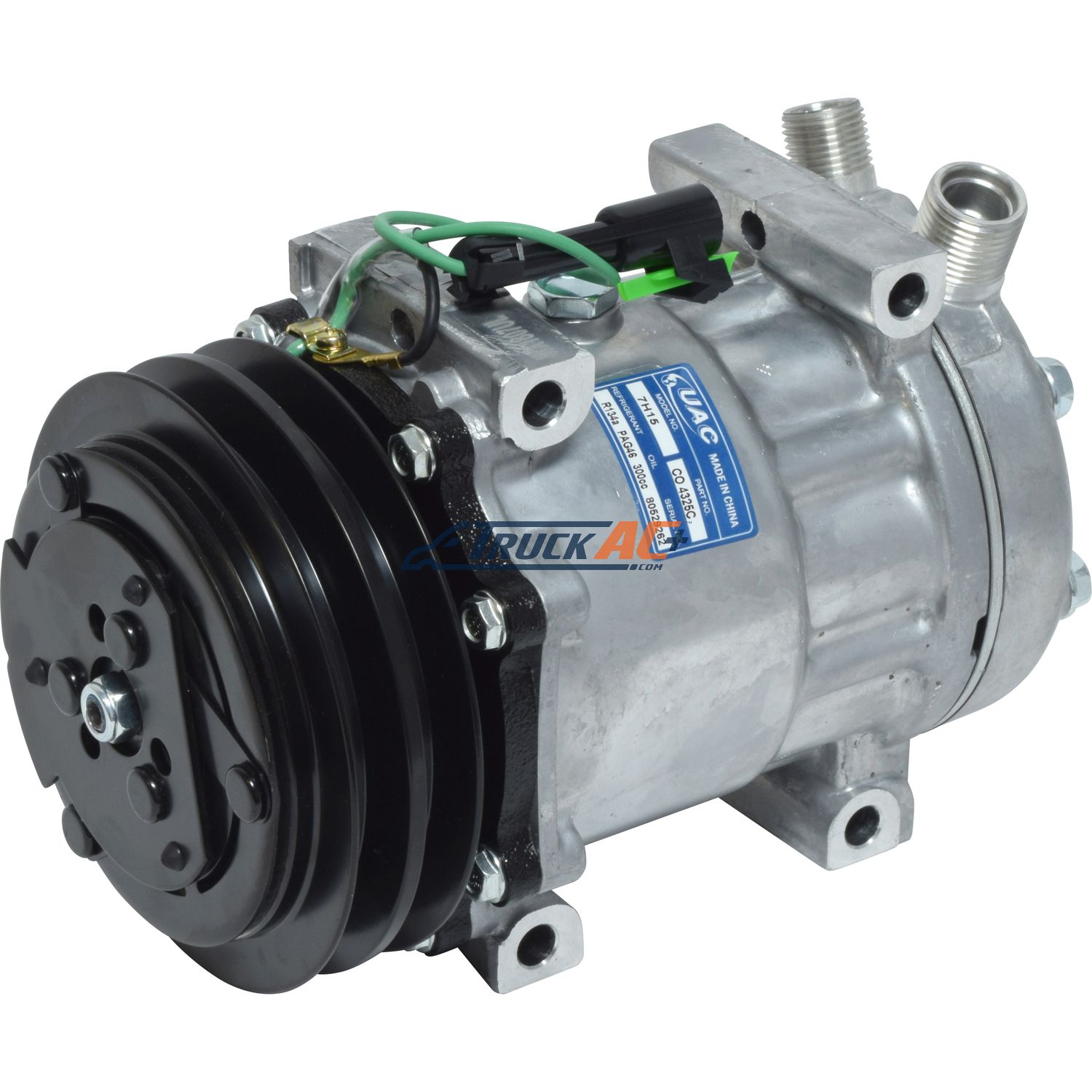 Sanden Style A/C Compressor - Sanden 4325, Truck Air 03-3834, MEI