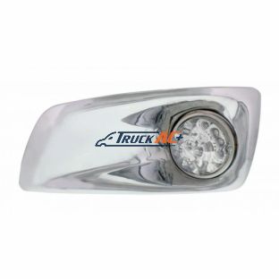 Fog Light Cover With 17 Amber LED Reflector Watermelon Lights For 2007-17 KW T660- Driver -Clear Lens - United Pacific 42705