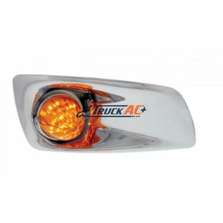 Fog Light Cover With 19 LED Watermelon Light For 2007-17 KW T660 (Passenger) - Amber LED/ Amber Lens - United Pacific 42752