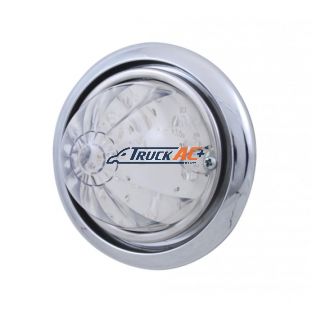 Front Bumper Light With 17 Amber LED Dual Function Watermelon Light For Freightliner Columbia - Clear Lens - United Pacific 39141