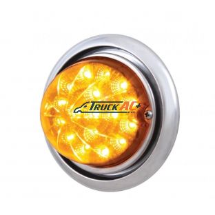 Front Bumper Light With 17 Amber LED Dual Function Clear Style Reflector Light For FL Columbia - Amber Lens - United Pacific 39142