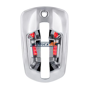 6 LED Chrome Door Handle Cover For 2018-2025 Freightliner Cascadia - Driver, Red LED - United Pacific 42540