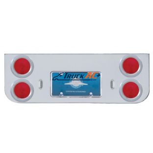 Chrome Rear Center Panel With Four 4" Lights & Bezels - United Pacific 21437