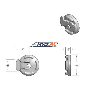 Chrome Plastic Fuel Cap Cover For Peterbilt - Locking - United Pacific 42528