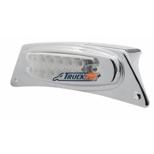 Chrome Fender Light Bracket With 12 LED Reflector Light - Amber LED/Clear Lens - United Pacific 39871