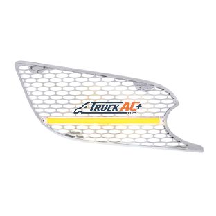 L46-6062, L46-6062R Chrome Air Intake Grille With LED GloLight For 2012-2021 Peterbilt 579 (Passenger) - Amber LED/Clear Lens - United Pacific 41786