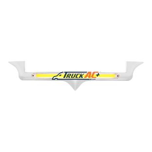 Chrome Hood Emblem Trim With 24 LED GloLight Bar For Kenworth - Amber LED/Clear Lens - United Pacific 32712