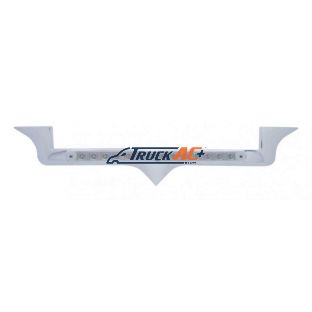 Chrome Hood Emblem Trim With 19 LED Reflector Light Bar For Kenworth - Red LED/Clear Lens - United Pacific 37972