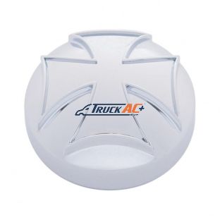 Chrome Iron Cross Air Valve Knob Cover - United Pacific 23056B