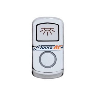 "Cab Light" Chrome Rocker Switch Cover - Plain - United Pacific 45032