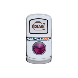 "Diagnostic" Rocker Switch Cover With Purple Crystal - United Pacific 45070