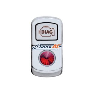 "Diagnostic" Rocker Switch Cover With Red Crystal - United Pacific 45071