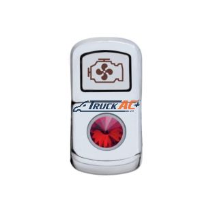 "Engine Fan" Rocker Switch Cover With Red Crystal - United Pacific 45087