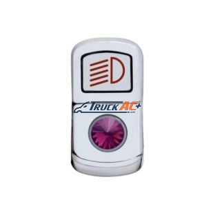 "Headlight" Rocker Switch Cover With Purple Crystal - United Pacific 45134