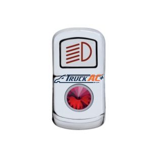 "Headlight" Rocker Switch Cover With Red Crystal - United Pacific 45135