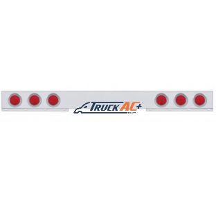 Stainless 1 Piece Rear Light Bar With 6X 4" Lights & Visors - United Pacific 20235