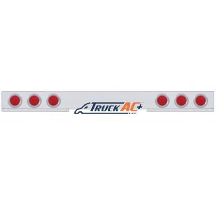 Chrome 1 Piece Rear Light Bar With Six 4" Lights & Bezels - United Pacific 30274