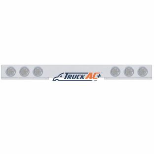 Chrome 1 Piece Rear Light Bar With Six 7 LED 4" Reflector Lights & Bezels - Red LED/Clear Lens - United Pacific 62777