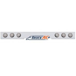 Chrome 1 Piece Rear Light Bar With Six 4" Light Cutouts - United Pacific 30237
