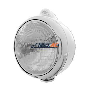 Stainless Steel Guide 682-C Style Headlight H6024 & LED Turn Signal - Clear Lens - United Pacific 31527