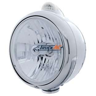Chrome Guide 682-C Style Headlight Crystal H4 & LED Signal Clear Lens - United Pacific 31547