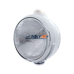 Chrome Guide 682-C Headlight H6024 & Dual Mode LED Signal - Clear Lens - United Pacific 32403