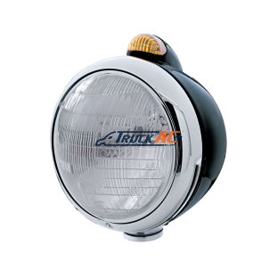Black Guide 682-C Headlight 6014 & Dual Mode LED Signal - Amber Lens - United Pacific 32410