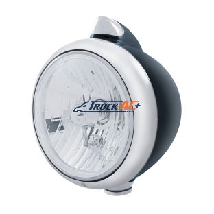 Black Guide 682-C Style Headlight Crystal H4 & Original Style LED Signal - Clear Lens - United Pacific 32641