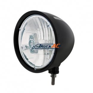 Black "Billet" Style Groove Headlight 5 LED Bulb - Chrome - United Pacific 32677
