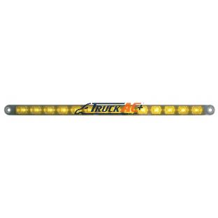 14 LED 12" Auxiliary strip Light - Amber LED/Chrome Lens - United Pacific 39644B