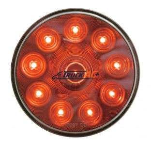10 LED 4" Auxiliary Light - Red LED With Chrome Lens - United Pacific 39813